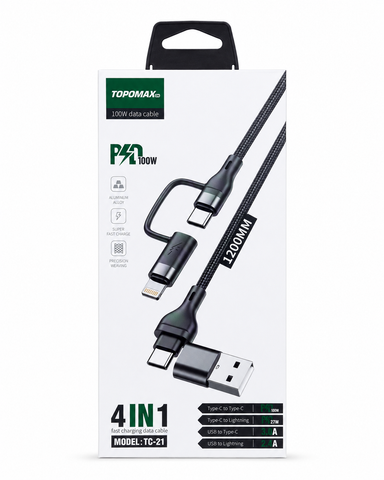 4-in-1 Fast Charging Cable 100W