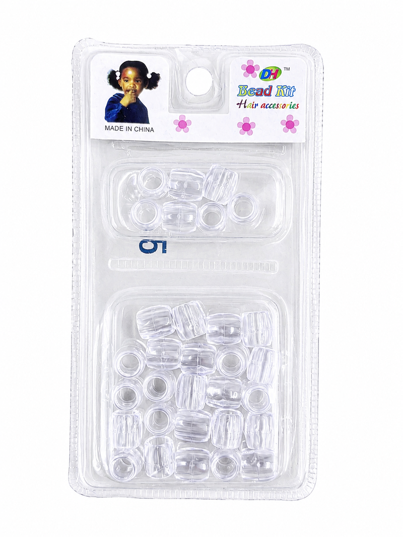 Hair Bead Kit — Clear Beads