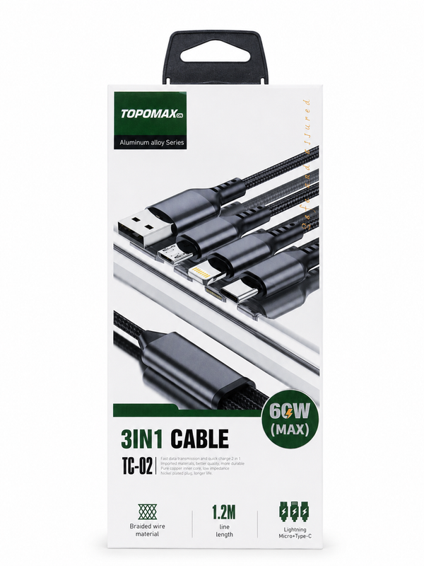 3-in-1 Fast Charging Cable 60W
