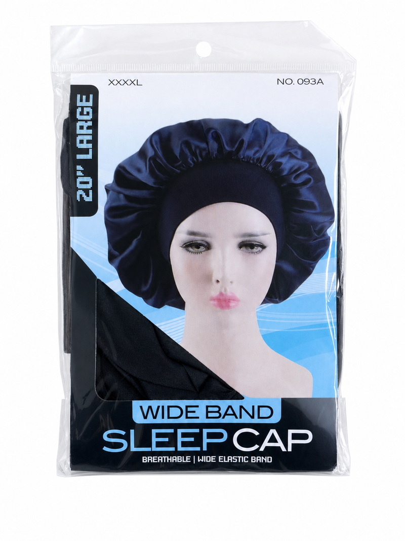 Wide Band Sleep Cap — Navy