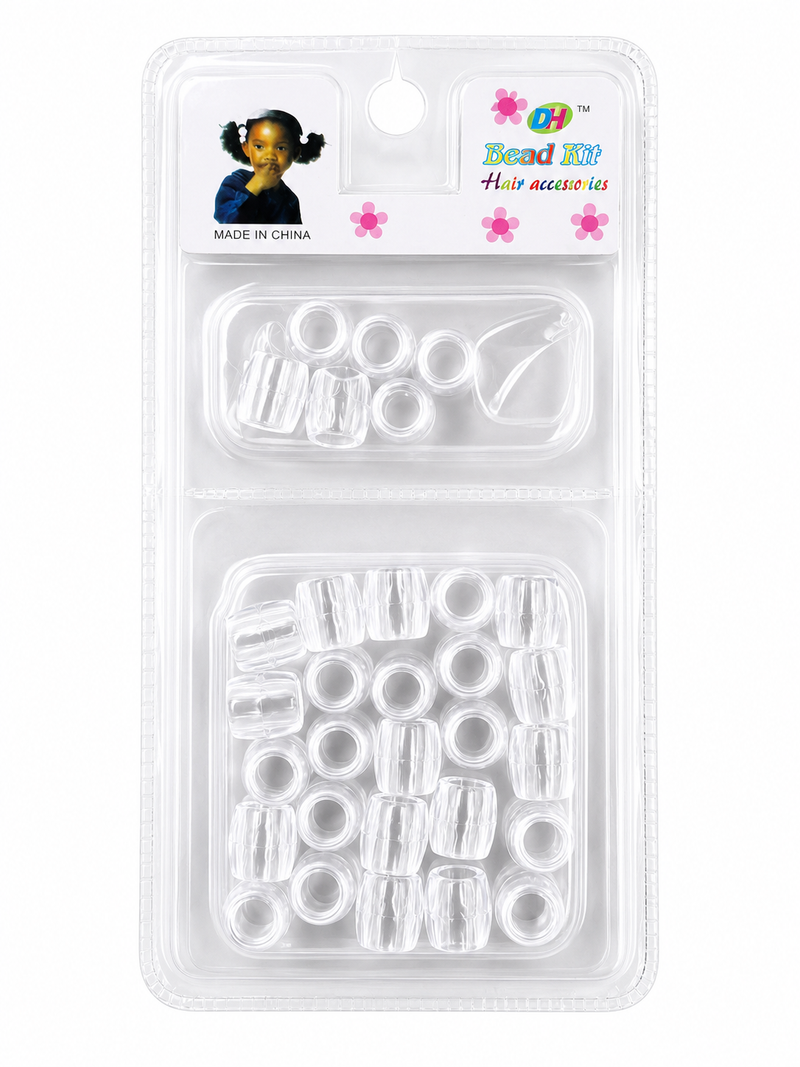 Hair Bead Kit — Clear