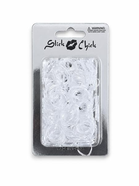 Slick Chick Hair Rubber Bands Clear