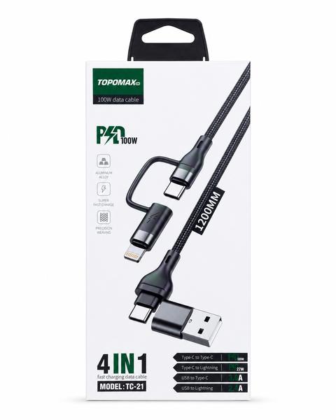 Topomax 4-in-1 100W Charging Cable