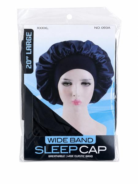 Wide Band Sleep Cap Navy Large